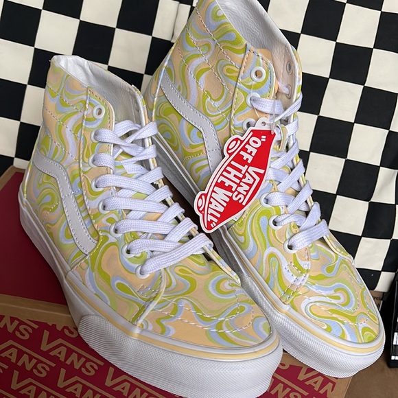 Vans Sk8-Hi Tapered Swirl Lime Cream WMNS sneakers - Picture 7 of 16